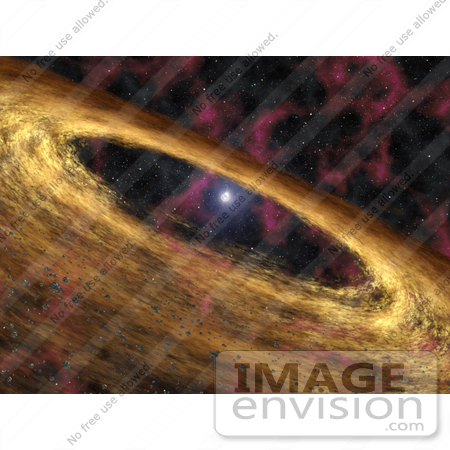 #18654 Stock Photo of a Dead Pulsar Star and a Disk of Rubble Surrounding it by JVPD