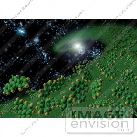 #18657 Stock Photo of Polycyclic Aromatic Hydrocarbons, Complex Organic Molecules, in the Early Universe by JVPD