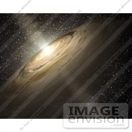 #18659 Stock Photo of a Dusty Disk Circling a Star in Outer Space by JVPD