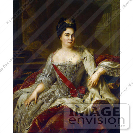 #18664 Photo of Queen Catherine I of Russia, Painted by Jean-Marc Nattier c 1717 by JVPD