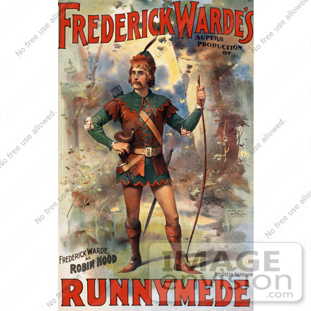 #18699 Photo of Frederick Warde as Robin Hood in Runnymede by JVPD