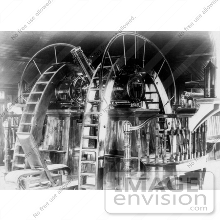 #18778 Photo of the Meridian Instrument at the Lick Observatory, Mount Hamilton, 1888 by JVPD