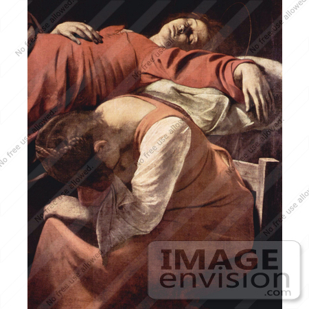 #18790 Photo of a Woman Mourning at the Bedside During the Death of the Virgin by JVPD