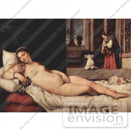 #18794 Photo of a Beautiful Fine Art Nude of a Reclined Woman by Tiziano Vecelli by JVPD