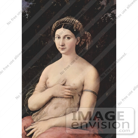 #18798 Photo of a Woman Named Margherita Posing With One Hand on Her Breast, La Fornarina, by Raphael by JVPD