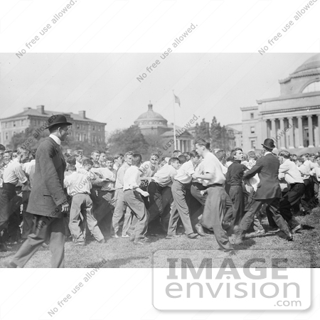 #18807 Photo of Men Playing Tug of War at Columbia University by JVPD