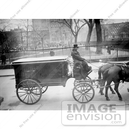 #18820 Photo of a Horse Drawn Hearse Carriage by JVPD