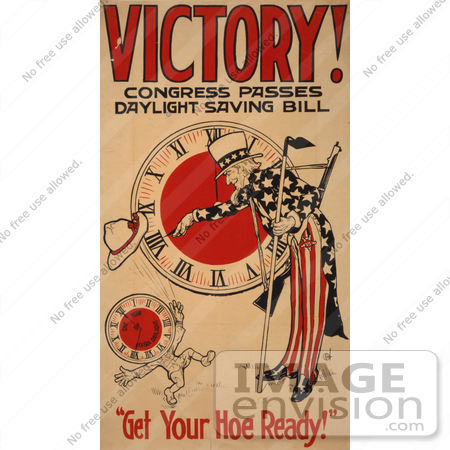 #1884 Victory! Congress Passes Daylight Saving Bill, Uncle Sam by JVPD