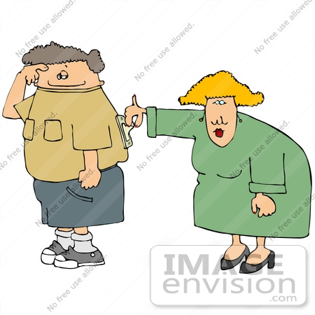 #18888 Wife Turning Off Her Husban’s Switch, No Sex Tonight Clipart by DJArt