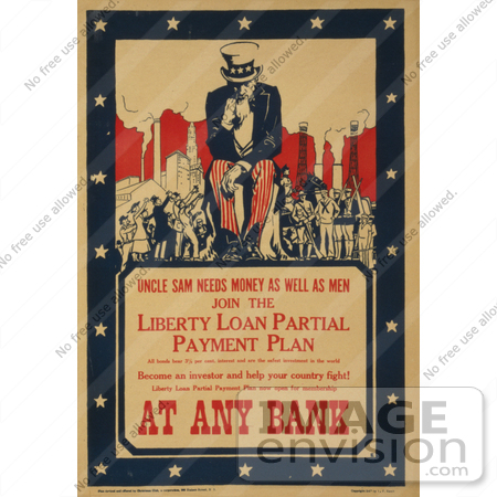 #1889 Uncle Sam Needs Money as Well as Men by JVPD