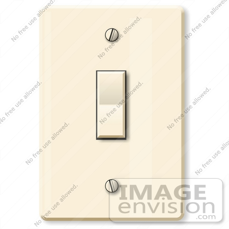 #18975 Simple Electrical Wall Switch Clipart by DJArt