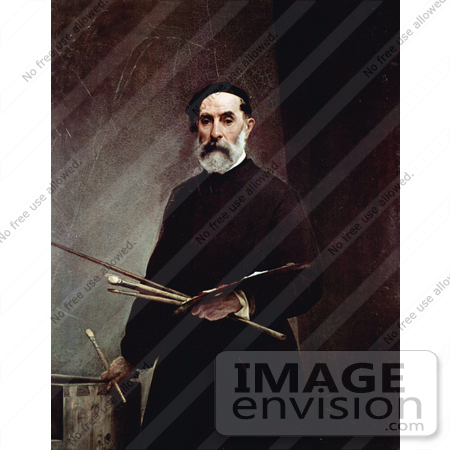 #19011 Photo of a Self Portrait of Artist Francesco Hayez at 69 Years of Age by JVPD