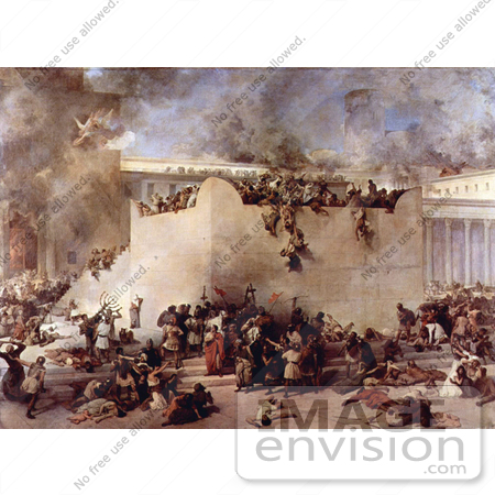 #19023 Photo of the Destruction of the Temple of Jerusalem by Francesco Hayez by JVPD
