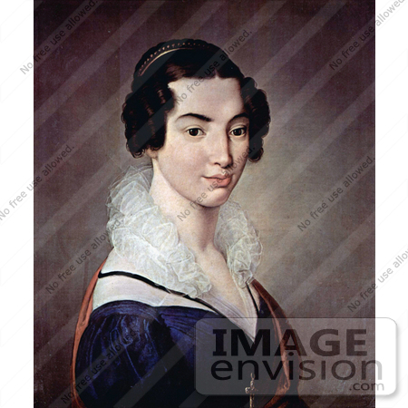 #19033 Photo of a Portrait of a Woman Named Antonietta Vitali Sola by Francesco Hayez by JVPD