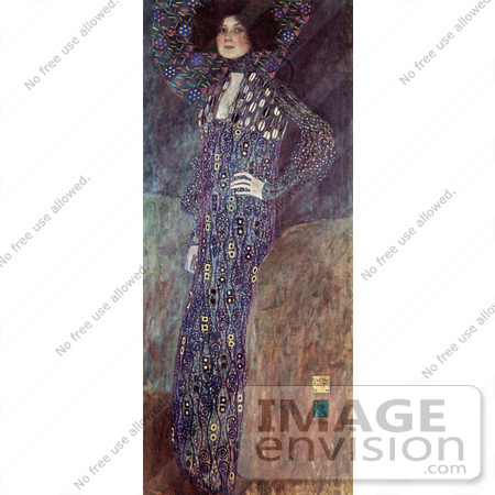 #19051 Photo of a Portrait of Emilie Floge by Gustav Klimt by JVPD