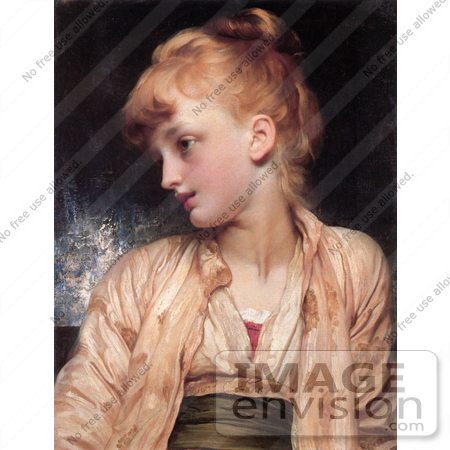 #19147 Photo of a Girl Looking Left, Gulnihal by Frederic Lord Leighton by JVPD
