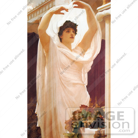 #19154 Photo of a Beautiful Woman in the Sunlight, Invocation by Frederic Lord Leighton by JVPD