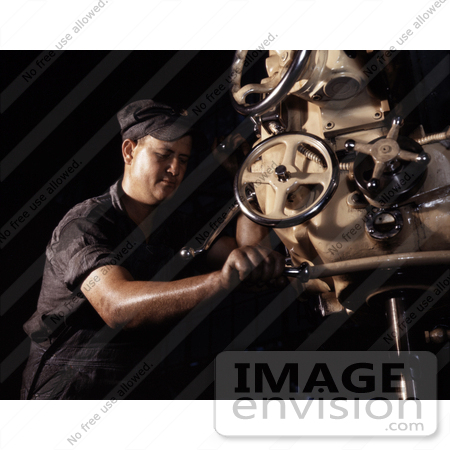 #19164 Photo of a Mechanical Operator Working on Boiler Parts by JVPD