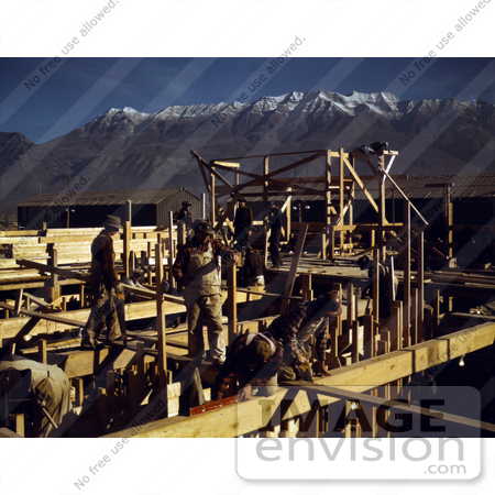 #19188 Photo of Construction Workers Constructing a New Mill, Geneva, Utah, 1942 by JVPD