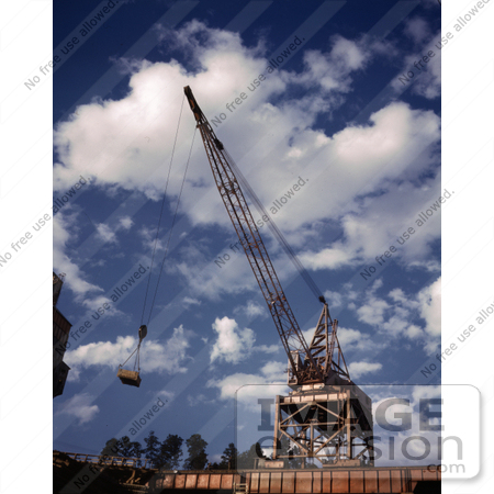 #19211 Photo of a Construction Crane at Work on the Douglas Dam, 1942 by JVPD