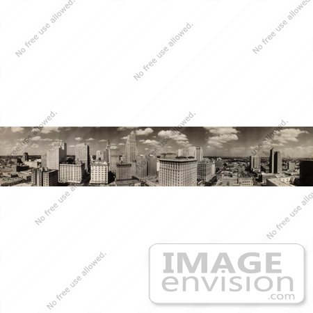 #19250 Photo of the Houston, Texas Skyline in 1949 by JVPD