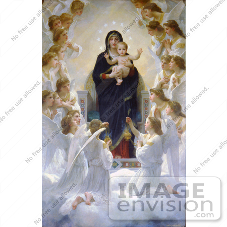 #19258 Photo of The Virgin With Angels by William-Adolphe Bouguereau by JVPD