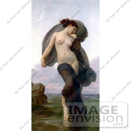 #19282 Photo of Evening Mood or Humeur Nocturne by William-Adolphe Bouguereau by JVPD