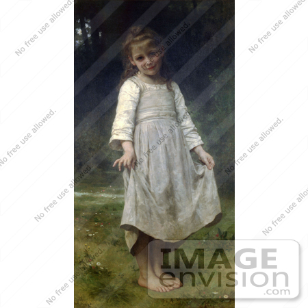 #19287 Photo of a Girl Holding Her Dress Out, The Curtsey by William-Adolphe Bouguereau by JVPD