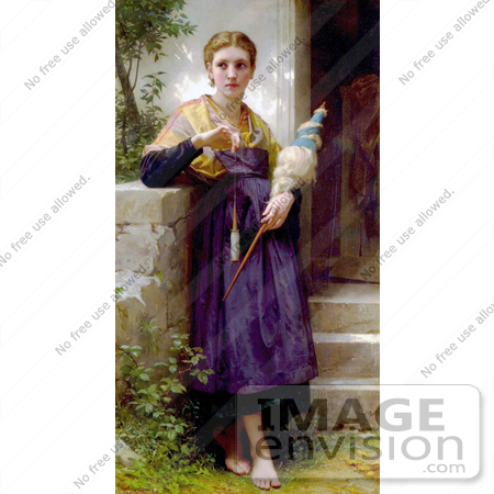#19291 Photo of The Spinner by William-Adolphe Bouguereau by JVPD