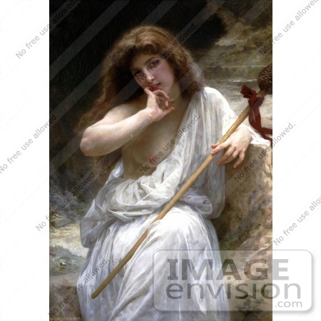 #19302 Photo of a Nude Woman Draped in a Cloth, Mailice by William-Adolphe Bouguereau by JVPD