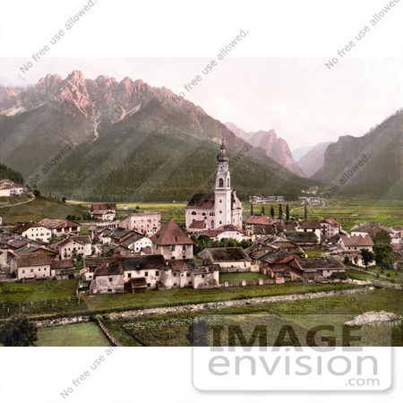 #19436 Photo of the Village of Toblach, Val Ampezzo, Tyrol, Austro-Hungary by JVPD