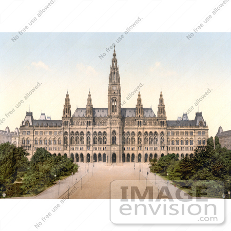 #19461 Stock Photo of the Rathaus City Hall Courthouse in Vienna, Austria by JVPD