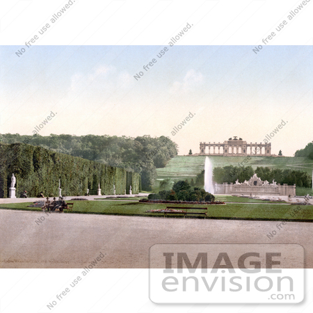 #19474 Stock Photo of the Gloriette Structure in the Great Parterre Gardens of Schoenbrunn Palace in Vienna, Austria by JVPD