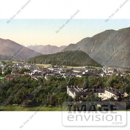#19487 Photo of the town of Ischl, as Seen from Dachstein, Upper Austria by JVPD