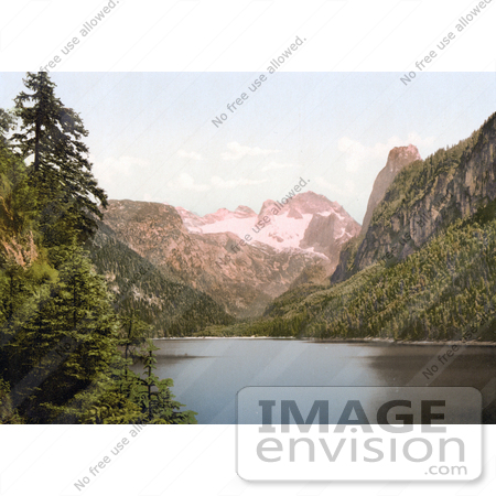 #19493 Photo of Hoher Dachstein Mountain Near Vorderer Gosausee Lake in the Northern Limestone Alps, Upper Austria by JVPD