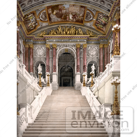 #19498 Photo of a Staircase Inside the Opera House in Vienna, Austria by JVPD