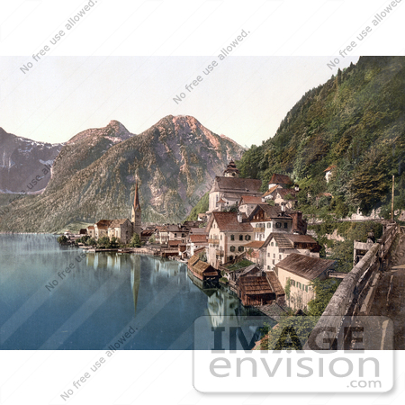 #19503 Photo of the Village of Hallstatt on the Shore of Hallstatter See Lake in Upper Austria by JVPD