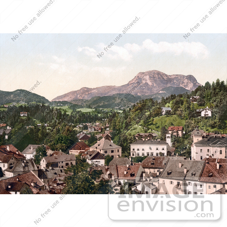 #19506 Photo of Aussee as seen from Sarstein in Upper Austria, Austro-Hungary by JVPD