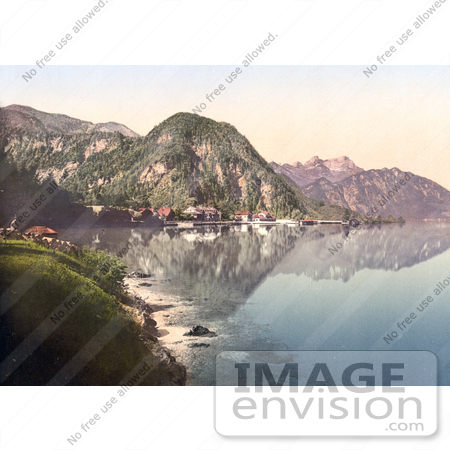 #19510 Photo of the Village of Weissenbach on the Attersee or Kammersee Lake, Upper Austria by JVPD
