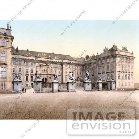 #19525 Photo of the Prague Castle Entrance in Prague, Bohemia, Czech Republic by JVPD