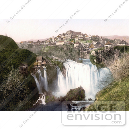 #19541 Photo of the Village of Jajce on the Rivers of Pliva and Vrbas in Bosnia by JVPD