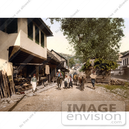 #19542 Photo of a Street Scene in Sarajevo, Turkenviertal, Bosnia by JVPD