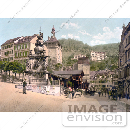 #19550 Photo of the Market Fountain in Carlsbad, Bohemia, Karlovy Vary by JVPD