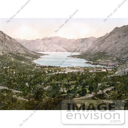 #19576 Photo of the Village and Channel in Kotor, Cattaro, Dalmatia by JVPD