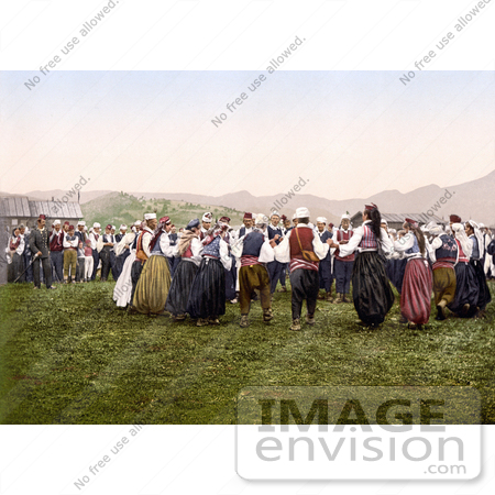 #19579 Photo of Peasants Dancing in Bosnia by JVPD