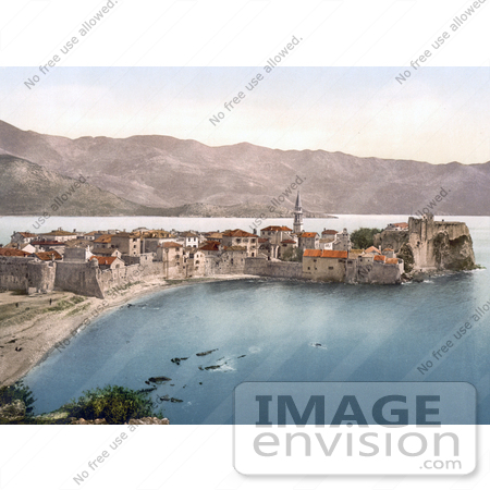 #19587 Photo of the Venetian Walls Around the Old Town of Budua, Budva in Montenegro by JVPD
