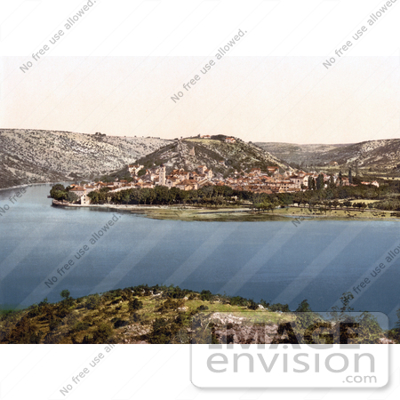 #19618 Photo of the town of Skradin, Scardona on the Krka River in Croatia by JVPD