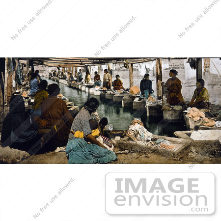 #19676 Photo of Women Gathered to do Laundry in Mexico City, Mexico by JVPD