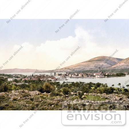 #19691 Photo of the Harbor and City of Trogir, Tragurium, Tragurion, Trau, Croatia by JVPD