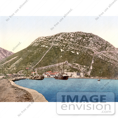 #19696 Photo of Ships in the Harbor at Ston on the Peljesac peninsula in Croatia by JVPD